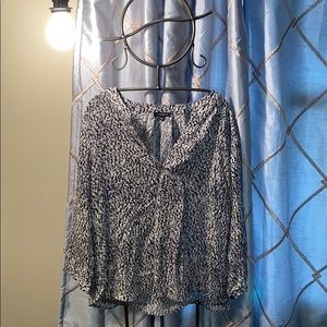 Black and white blouse